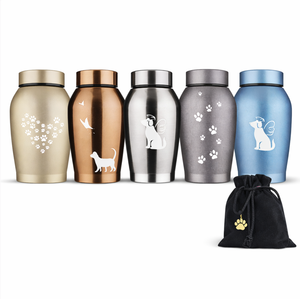 Metalen urn voor hondenas, veilige deksel, gedenkurn voor katten en honden - Product Image 1