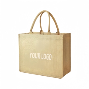 High Quality Fashion Waterproof Linen Natural <b>Black</b> Yellow Burlap Shopping Tote Jute <b>Bag</b> - Product Image 4
