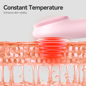 Smart Electric <strong>Facial</strong> <strong>Cleansing</strong> <strong>Brush</strong> With Constant Temperature Heating 5 Speed Vibration Waterproof for Deep Pore Cleaning - Product Image 3