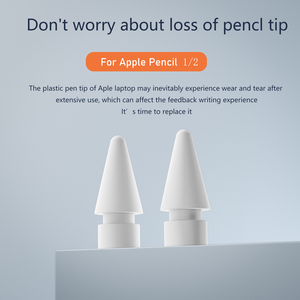 Hochwertige Bleistiftspitzen-Ersatz für Apple Pencil Spitze Beste Passform für Generation 1 und 2 Weißes Kieselgel - Product Image 2