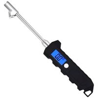 Manomètre numérique robuste pour pneus de camion avec embout double long, manomètre LCD rétroéclairé rechargeable pour véhicules