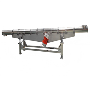 Dzjx Roestvrijstalen Grote Buis Vibrerende Transportband Feeder Voor Mochi Industrie Hittebestendige Trillingstransporteurs - Product Image 3