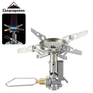 เตาแก๊สพกพาสำหรับตั้งแคมป์ CAMPINGMOON อุปกรณ์ทำอาหาร เตาแก๊สแบบพกพาสำหรับกิจกรรมกลางแจ้ง เตาแก๊สร็อคเก็ตสำหรับแคมป์ปิ้ง - Product Image 1