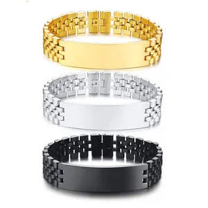 2023 Fashion Jewelry Watch Chain Gold Silver Black Stainless Steel Bracelets Men
