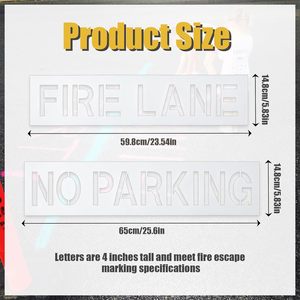 Ensemble de pochoirs de parking, 25.6x5.8 "pour modèles de peinture de parking Pochoirs de marquage de peinture de bordure de circulation flexibles - Product Image 5