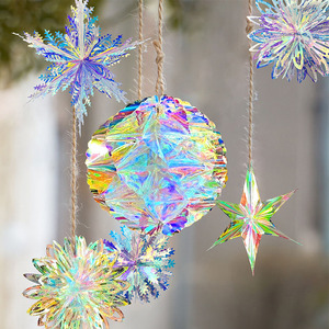 Ychon New Fashion Iridescent Shining Snowflake Decors Snow Flakes Garland Christmas Tree Ornament <strong>Frozen</strong> Theme <strong>Party</strong> <strong>Supplies</strong> - Product Image 2