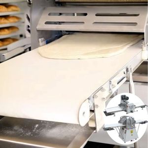 Machine à pâte électrique à bande épaisse pour pain français, croissants surgelés et pâtisseries, avec fonction de laminoir à pâte épaisse, pour pâtes de 600mm, 500mm, 400mm, et pour pâtes de type 'Slab Band Dumpling'. - Product Image 2
