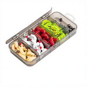 Señuelo Tipo Tiburón, Juego de 100 Piezas de Anzuelos de Acero Inoxidable para Pesca con Señuelos Artificiales Blandos, para Pesca de Agua Dulce - Product Image 1