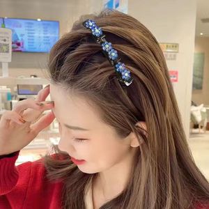 The new double-layer bangs rhinestone <b>braided</b> hairpin bangs clip broken hair finishing artifact side clip hairpin headdress - Product Image 5