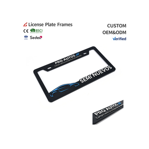 Soporte para matrícula de coche, borde en blanco personalizado, cubierta cromada para motocicleta, marco de matrícula de metal personalizado - Product Image 1