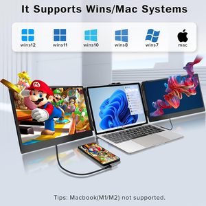 S2 HD hiển thị chơi game đôi Màn hình 14 "tỷ lệ khung hình 16:9 mở rộng màn hình máy tính xách tay - Product Image 5