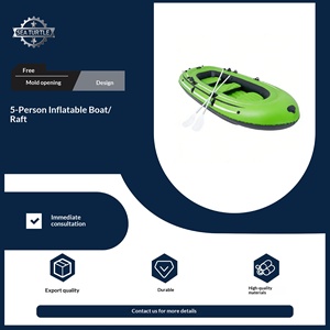 Vente directe transfrontalière Ensemble de <span class=keywords><strong>bateau</strong></span> <span class=keywords><strong>gonflable</strong></span> 5 places 5 pagaies Kayak avec coussin d'air en PVC épaissi résistant à l'usure pliable - Product Image 4