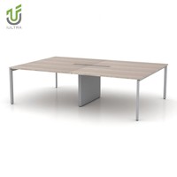 Table de conférence IULTRA moderne en forme de bateau en MDF pour 12 personnes, utilisation hôtelière et de bureau, mobilier commercial durable