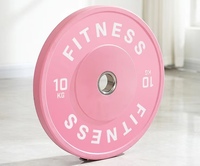 ZJFIT fábrica peso libre 5-25 KG 10-55 LB Color negro logotipo personalizado Barra de goma parachoques Placa de peso