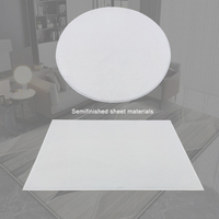 Tapis antidérapant Rectangle de couleur blanche Tapis de salon Tapis modernes en polyester