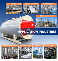 Ketel Uap Horizontal Efisiensi Tinggi Huanuo 0.5-20Ton Berbahan Bakar Gas Alam LPG Diesel untuk Industri