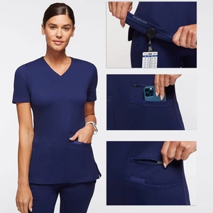 Robe de travail médicale personnalisée Reina pour infirmières et médecins, modèle de fabricant, haut d'uniforme d'hôpital - Product Image 2