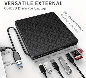 Qianwen lecteur optique externe multifonctionnel graveur de <span class=keywords><strong>DVD</strong></span> 7 en 1 USB3.0/TypeC peut se connecter à une clé USB et à une carte - Product Image 5