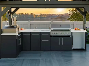 Mobili da <span class=keywords><strong>Cucina</strong></span> Modulari di Lusso in Acciaio Inox con Lavello, Design Moderno, <span class=keywords><strong>Dimensioni</strong></span> Personalizzabili, Finitura Laccata Lucida - Product Image 5
