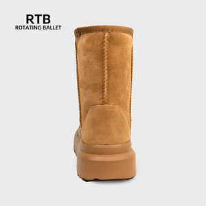 أحذية ثلوج شتوية مقاومة للماء من جلد الغزال والصوف قطعة واحدة مضادة للانزلاق أحذية كلاسيكية متعددة الاستخدامات من Uggs - Product Image 4