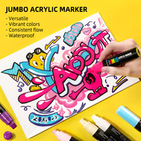 SINOART 15mm feutre pointe Graffiti marqueurs Jumbo peinture acrylique marqueur pour papier, bois pierre tissu