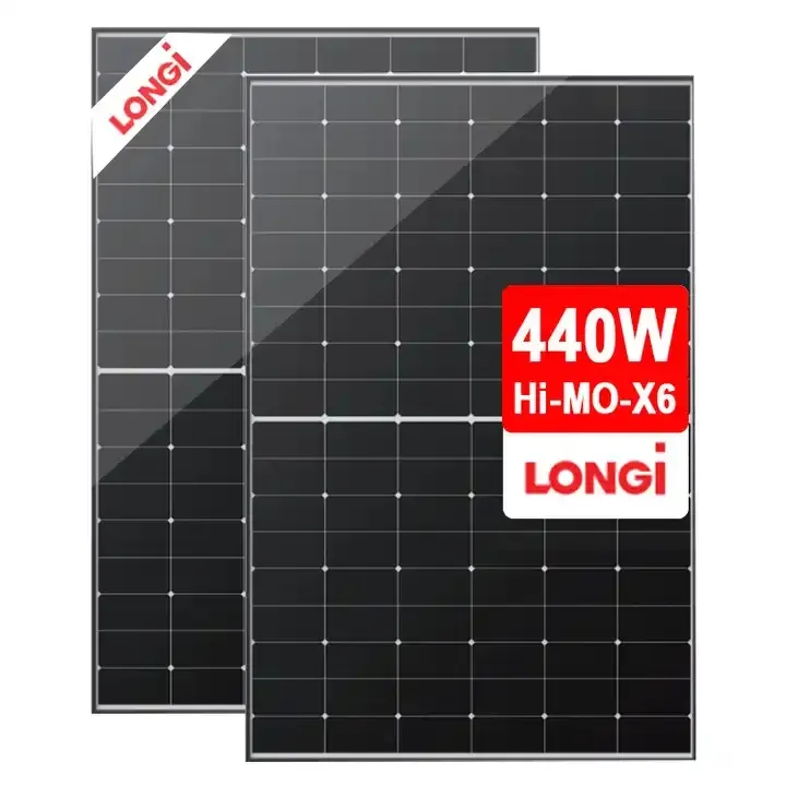 Eu Stock Rotterdam Hi-mo6 Bifaciale Thuisgebruiksmodules Voeden Alle Zwarte Pv-Paneel 420W 425W 440W 400W Watt Longi Zonnepanelen