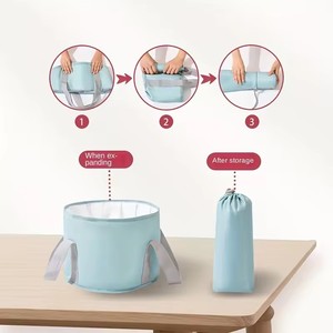 Portable Pliable Silicone <span class=keywords><strong>Adulte</strong></span> Bébé Bassin De <span class=keywords><strong>Bain</strong></span> En <span class=keywords><strong>Plastique</strong></span> Pliant Baignoire À Linge avec Salle De Bains Cuisine Accessoires pour Voyage À Domicile - Product Image 3