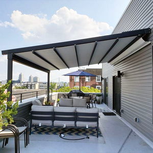 Coustem आधुनिक बड़े वापस लेने योग्य शामियाना छत मोटर चालित मंडम छत रोशनी का नेतृत्व किया - Product Image 4