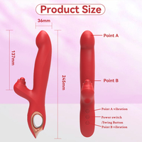 Vibrador Realista de Silicona con Movimiento Oscilante para Mujeres, Impermeable, Doble Dureza, con Estimulación del Punto G y del Clítoris, Juguetes para Adultos