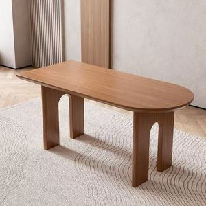 Solid Wood Dining Table Rectangular 120cm Space Saving Design For <b>Small</b> Apartments Home Use - Product Image 1
