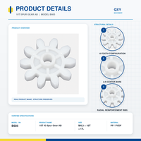 Engrenage à pas large B605 M4.3 10T 43 dents AB avec dents larges et maille stable pour systèmes d'entraînement de rouleaux de convoyeur pour processus humides de circuits imprimés