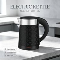 Bouilloire électrique en acier inoxydable 304, 0,8 L, 600 W, portable, avec contrôle de la température et design sans fil