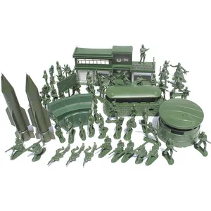 DIY Militar Sandbox Cenário Simulação Combate Soldado Modelo Brinquedos Jogos Infantis Barrel Set Action Figure Brinquedos