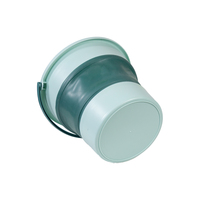 Seau pliable et rétractable portable en PP+TPR 10L, résistant, multi-usage, pour eau bouillante, idéal pour enfants, activités de plein air, pêche et voyage