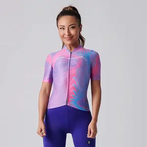 2023 colorful customizable cycling jerseys one suit road bike tops shirt for woman