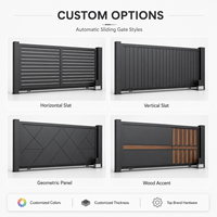 Portail coulissant automatique moderne en aluminium, portail d'entrée personnalisé pour villa, clôture de sécurité résidentielle