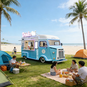 Modern Streamlined Electric Food Cart Mobile Snack Cart for Breakfast Beverage Street Service - Product Image 1