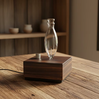Diffuseur de parfum élégant en bois massif et en verre, diffuseur d'arômes électrique sans eau pour la diffusion d'huiles essentielles pures