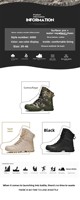 Bottes tactiques imperméables pour hommes, haute tige, grande taille, pour la randonnée en plein air, la chasse, le désert, camouflage noir, sable
