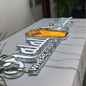 Led chiếu sáng kinh doanh signage cho trong nhà ngoài trời cử<span class=keywords><strong>a</strong></span> hàng phí<span class=keywords><strong>a</strong></span> trước-thắp sáng đục bên kênh chữ biển quảng cáo cho trong nhà - Product Image 5