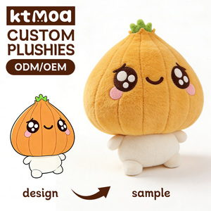 Simpatico Peluche a Forma di <span class=keywords><strong>Aglio</strong></span> con Grandi Occhi e Faccia Sorridente, Regalo per Bambini, Decorazione per Cucina e Compagno di Comfort, Disponibile all'Ingrosso - Product Image 1