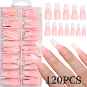Prensa <span class=keywords><strong>de</strong></span> ataúd <span class=keywords><strong>de</strong></span> Ballet largo prediseñado para <span class=keywords><strong>uñas</strong></span>, 120 Uds., puntas <span class=keywords><strong>de</strong></span> Gel suave negro Rosa francés desnudo, decoración <span class=keywords><strong>de</strong></span> diseño con <span class=keywords><strong>uñas</strong></span> postizas - Product Image 2