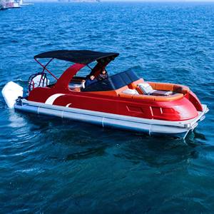 <span class=keywords><strong>Bateau</strong></span> ponton <span class=keywords><strong>de</strong></span> fête en aluminium et <span class=keywords><strong>fibre</strong></span> <span class=keywords><strong>de</strong></span> <span class=keywords><strong>verre</strong></span>, best-seller, avec moteur hors-bord, à vendre - Product Image 1