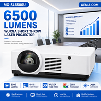 Projecteur laser 3LCD commercial 6500 lumens WUXGA à courte focale 0.44:1 pour salle de réunion et exposition