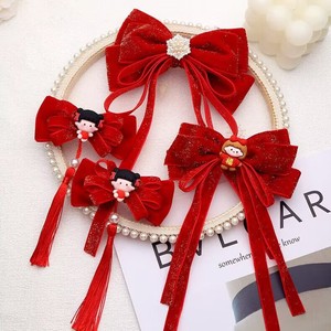 Ruban rouge en velours doré 25687, rubans décoratifs de Noël pour la confection de cadeaux et les projets de bricolage festifs - Product Image 3