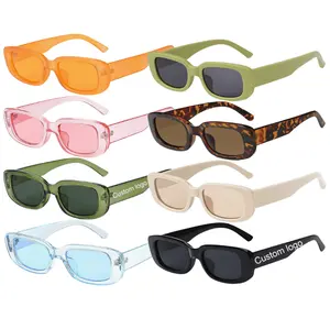 Солнцезащитные очки в ретро стиле женские, винтажные маленькие прямоугольные солнечные, в стиле 90-х, Y2K, 2023
