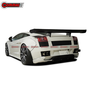 Kit carrosserie en fibre de verre style LB pour Lamborghini Gallardo LP540 : Lame de pare-chocs avant, extensions d'ailes, jupes latérales, aileron arrière - Product Image 2