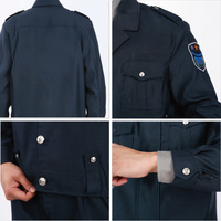 Ensemble uniforme de sécurité professionnel pour hommes CNMC, manches longues, bleu foncé, 65% polyester 35% coton, résistant à l'usure, détection par aiguille, CNMC-3