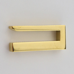 Hebilla metálica en forma de U, color oro acero, duradera para bolsos y artículos de cuero - Product Image 2