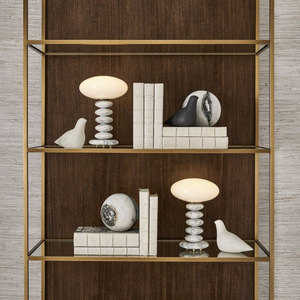 Japanese Wabi Sabi Style Natural Yellow Travertine Table <b>Lamp</b> <b>Led</b> <b>Light</b> Source E26 Bulb Base Switch Control For Living Room - Product Image 1